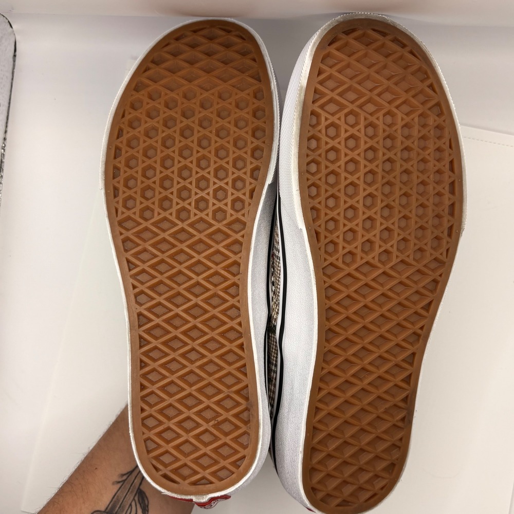 Vans Classic Slip-On Glen Plaid Floral Embroidery Sneakers Womens 7 Mens 5.5 - Picture 5 of 6
